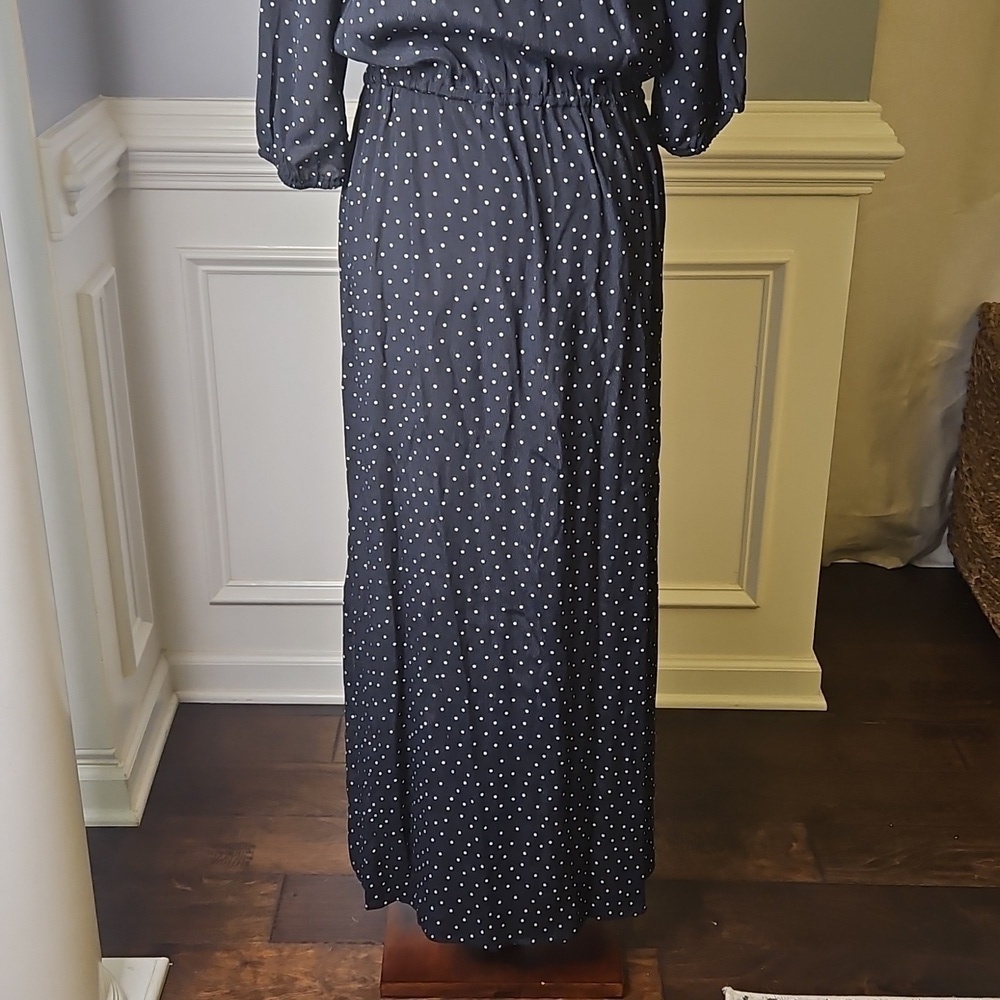 Gap Perfect Maxi Shirtdress Polka Dot Print - Picture 8 of 10